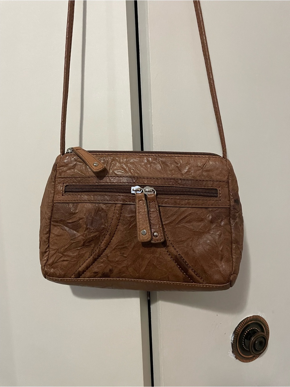 Stone & Co Ladies Brown Leather Crossbody Bag/Purse
